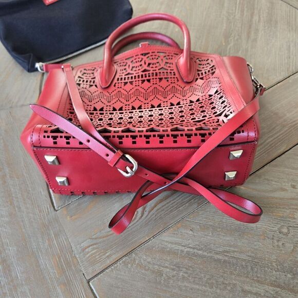 Ermanno Scervino Perforated Leather Crossbody Handbag - Picture 8 of 16